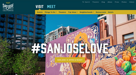 Screenshot of Visit San Jose website